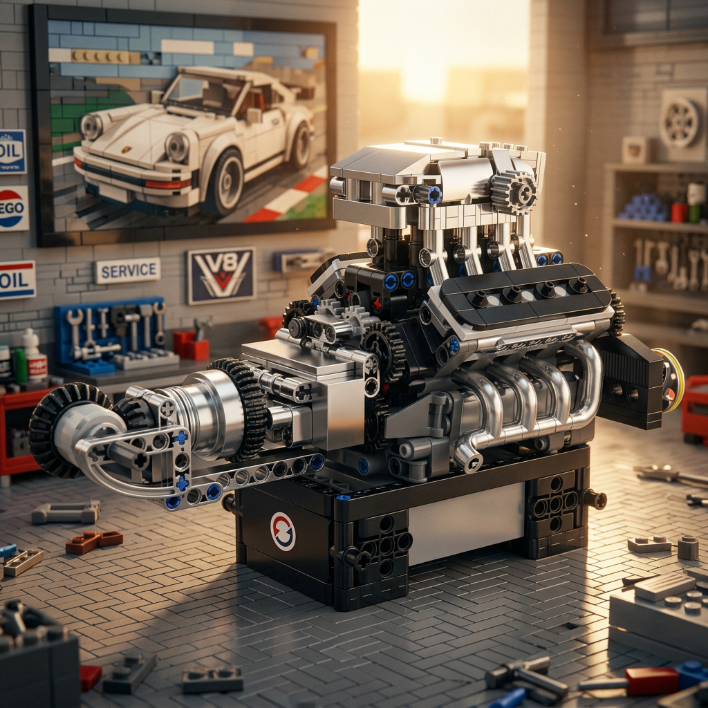 Motor V8 Turbinado (737 pe&ccedil;as)