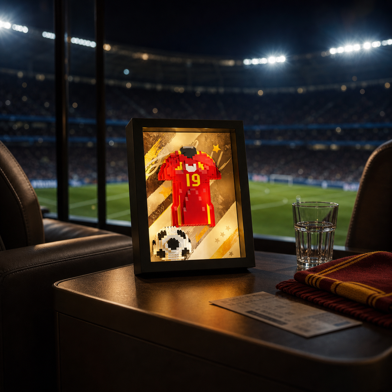 Porta-Retrato Camisa Futebol Vermelha N19 - imagem 06 - Brics Craft