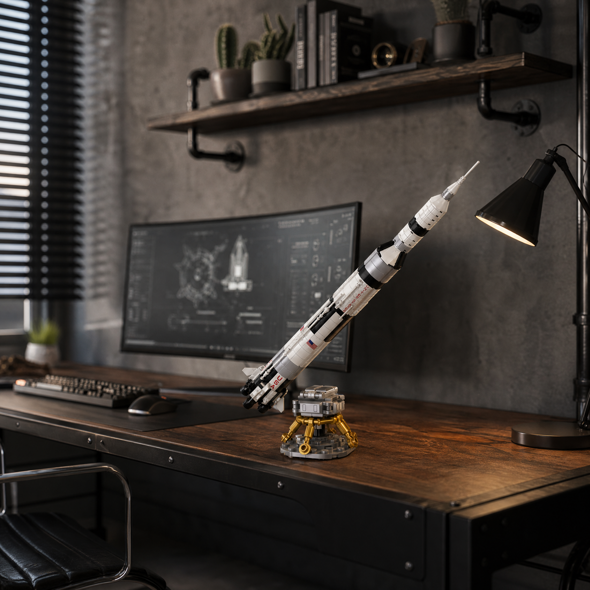 Oferta Exclusiva deste An&uacute;ncio | NASA Apollo Saturn V (602 pe&ccedil;as)