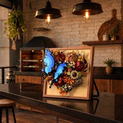 Moldura Floral 3D - Borboleta (765 pe&ccedil;as)