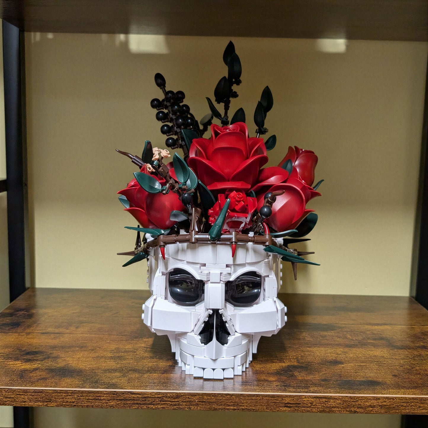 Caveira G&oacute;tica e Rosas (1079 pe&ccedil;as)