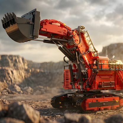 Escavadeira - Liebherr R 9800 Vermelha (4767 pe&ccedil;as)