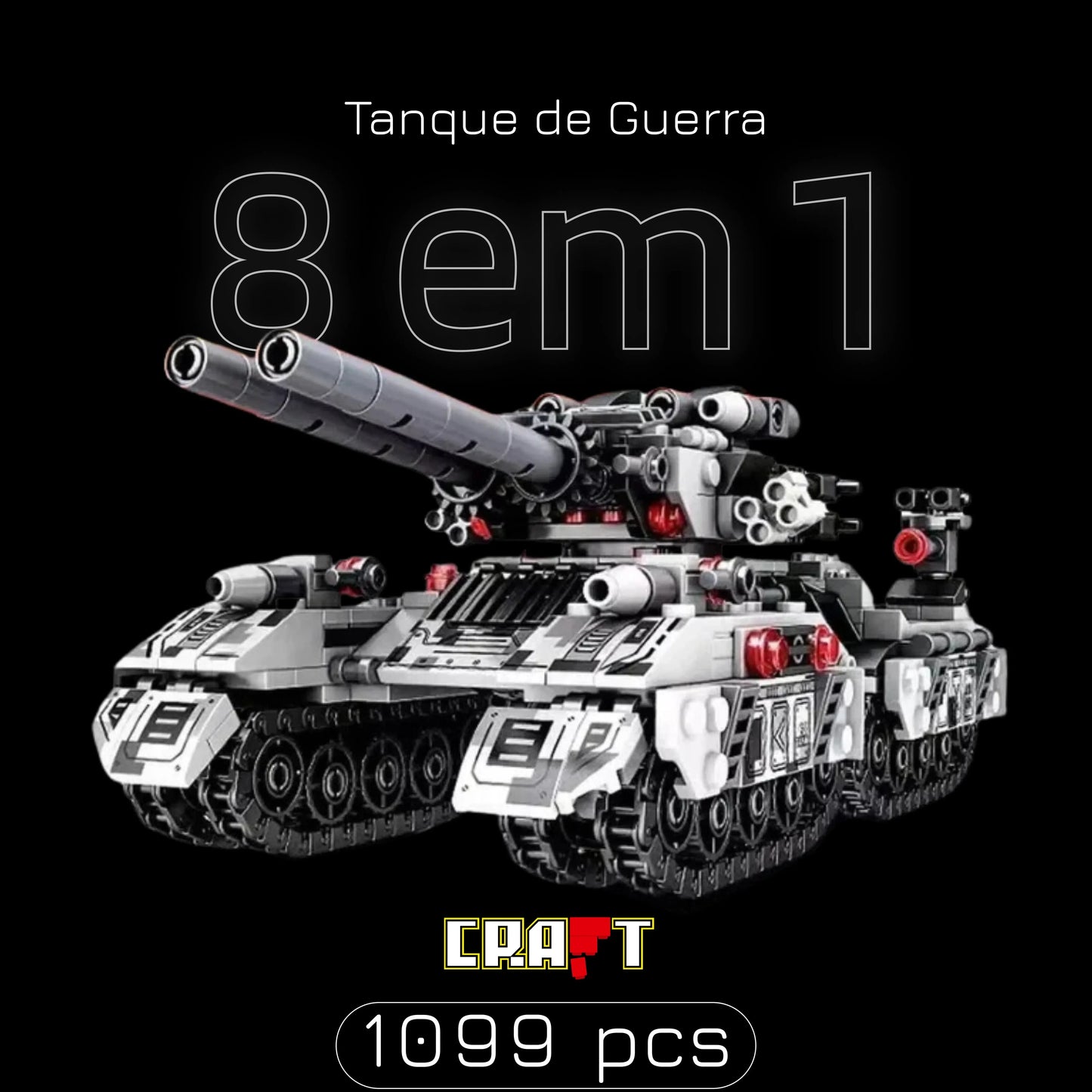 Tanque de Guerra (8 em 1) - Brics Craft