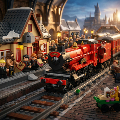 Harry Potter - Expresso de Hogwarts e Esta&ccedil;&atilde;o de Hogsmeade (1074 pe&ccedil;as)