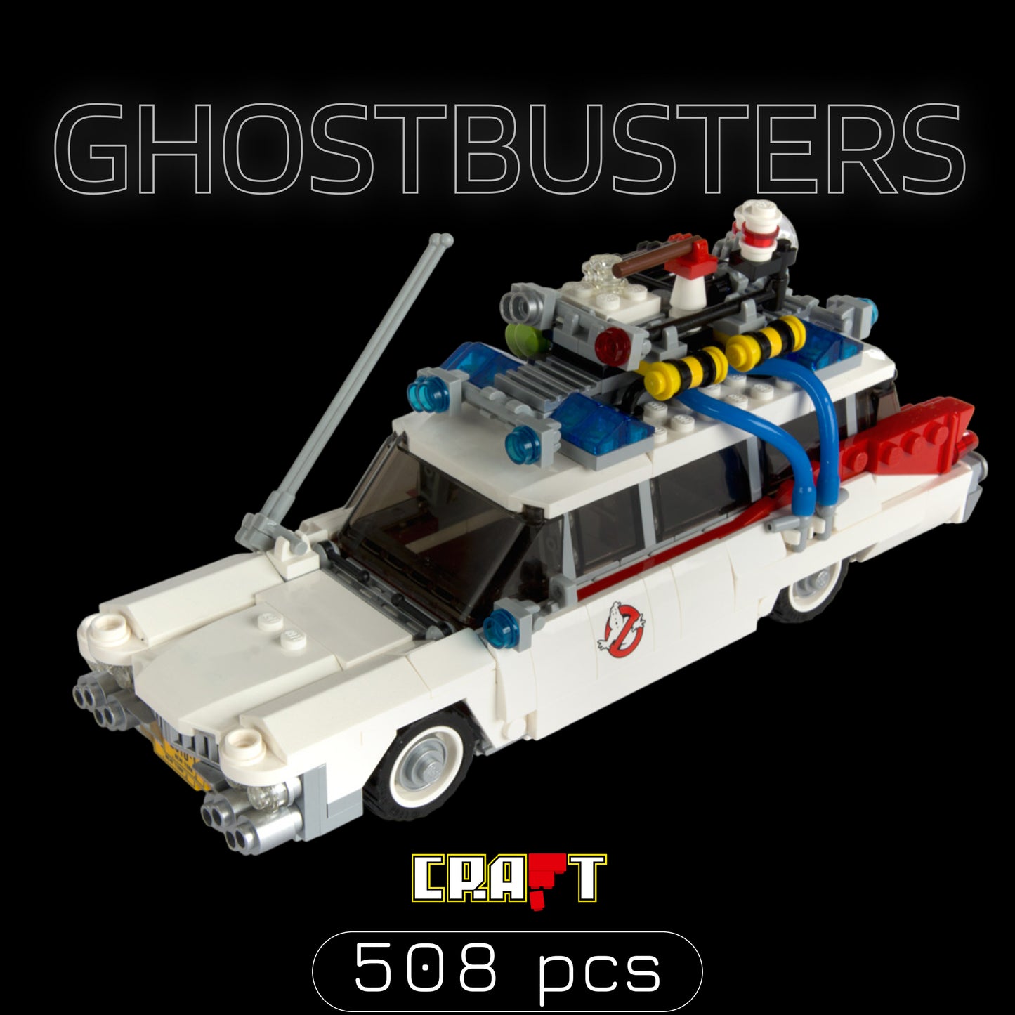 Cadillac ECTO-1 dos Ca&ccedil;a-Fantasmas (508 pe&ccedil;as)