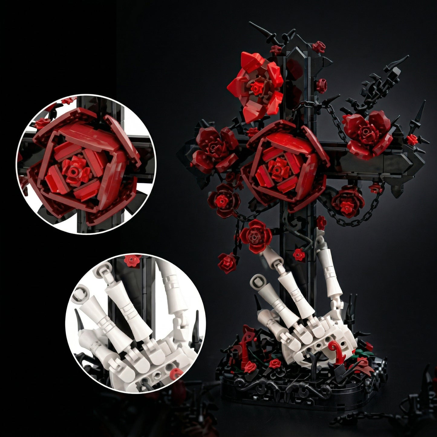 Cruz G&oacute;tica e Rosas (636 pe&ccedil;as)