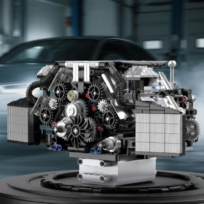 Motor W12 Twin Turbo (871 pe&ccedil;as) - Brics Craft