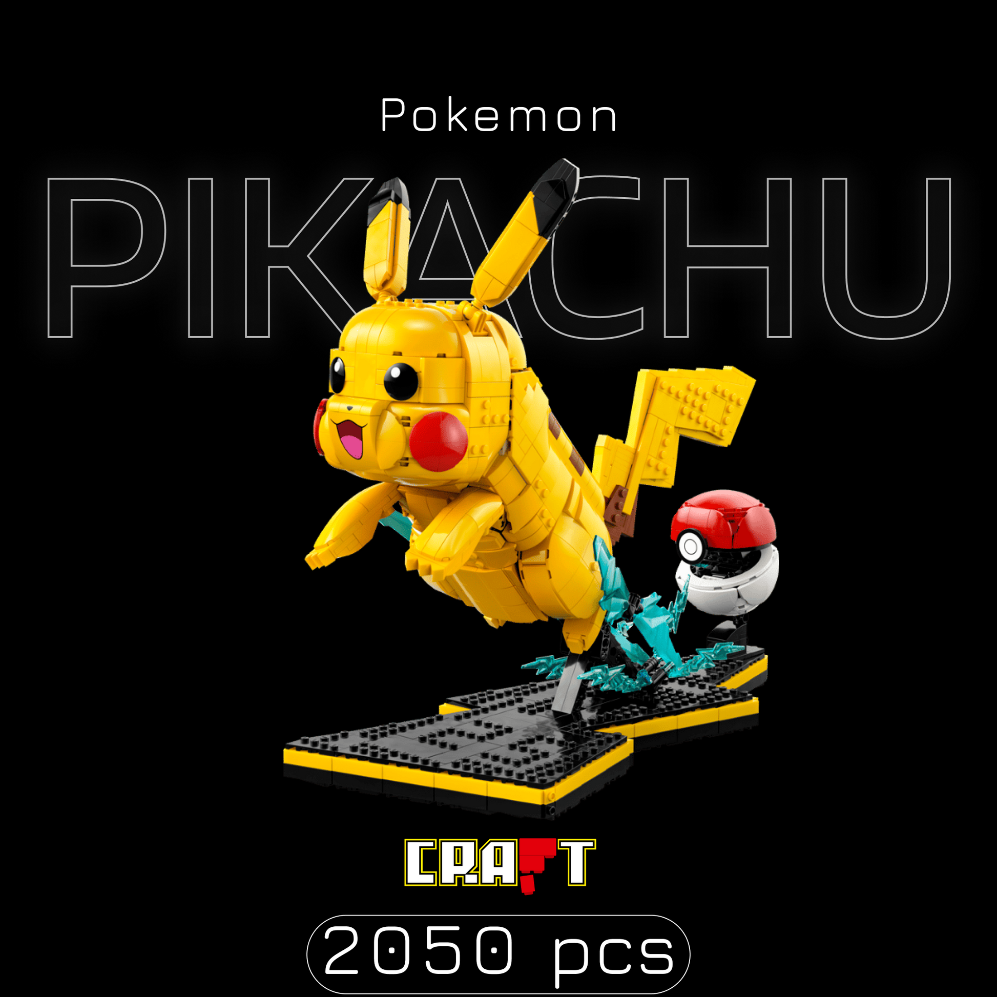 Oferta Exclusiva deste An&uacute;ncio | Pok&eacute;mon - Pikachu e Pok&eacute;bola (2050 pe&ccedil;as)