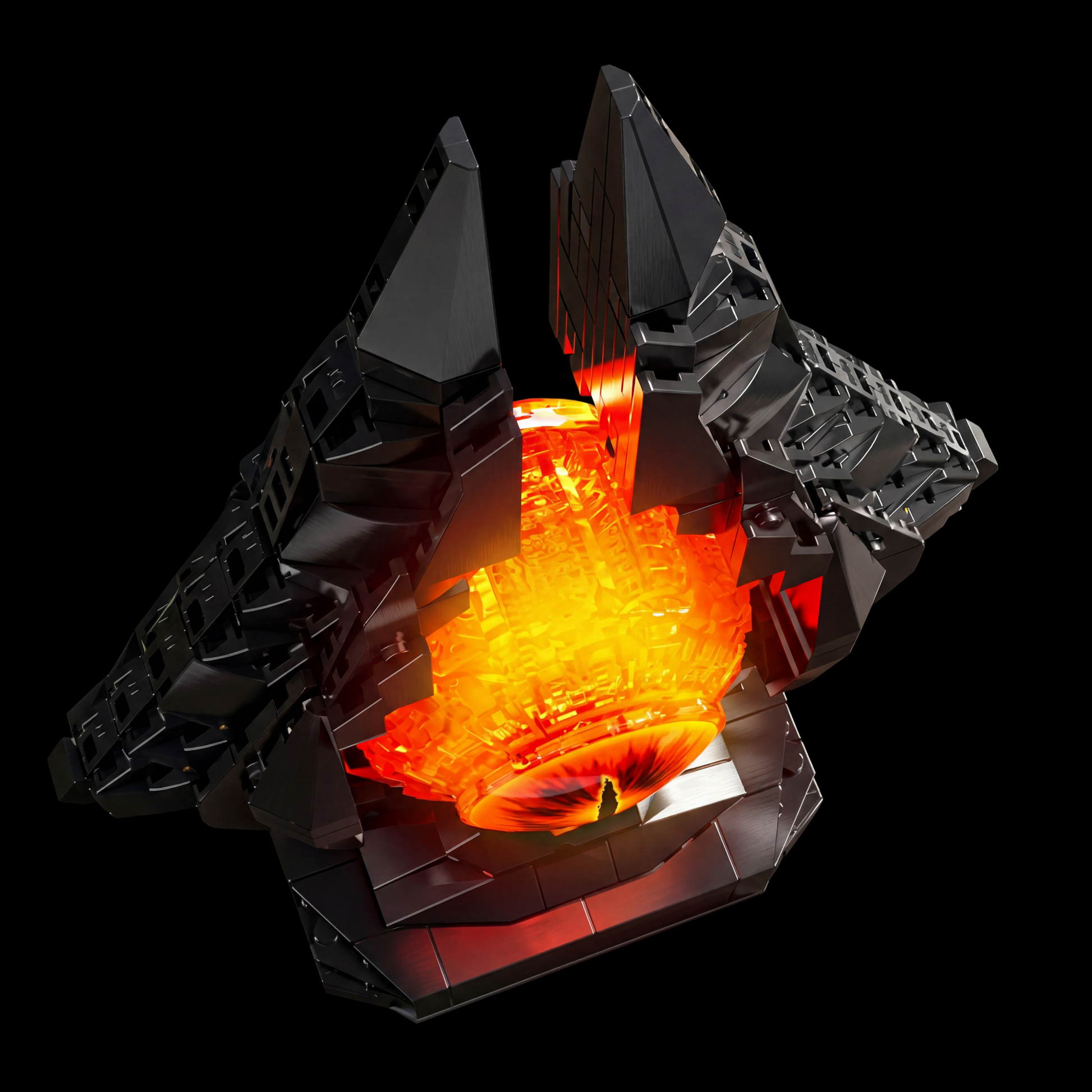 O Senhor dos An&eacute;is - Olho de Sauron com Ilumina&ccedil;&atilde;o (925 pe&ccedil;as)
