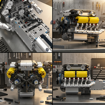 Motor V12 Lambo com C&acirc;mbio (1260 pe&ccedil;as)