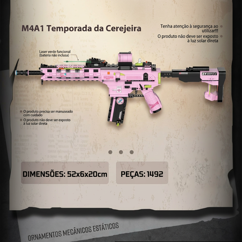 M4A1 Saccharine (1492 pe&ccedil;as)