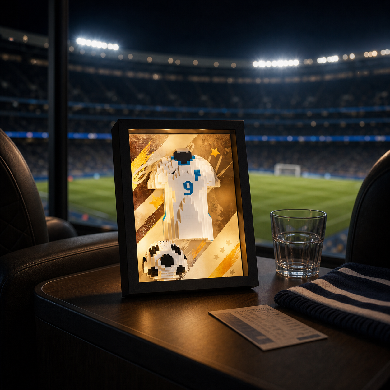 Porta-Retrato Camisa Futebol Branca N9 - imagem 06 - Brics Craft