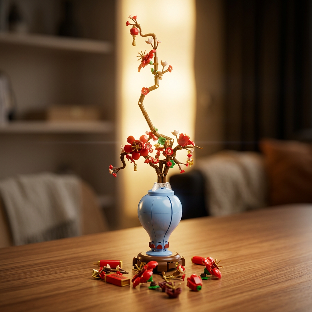 Flor de Ameixa em Vaso (547 pe&ccedil;as)