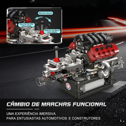 Motor com Transmiss&atilde;o V8 (787 pe&ccedil;as)