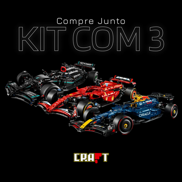Compre Junto! As Tr&ecirc;s F&oacute;rmula-1 Mais Vendidas (Ferrari SF24, Mercedes AMG W14, Red Bull RB20)