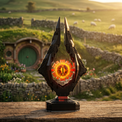 O Senhor dos An&eacute;is - Olho de Sauron com Ilumina&ccedil;&atilde;o (925 pe&ccedil;as)