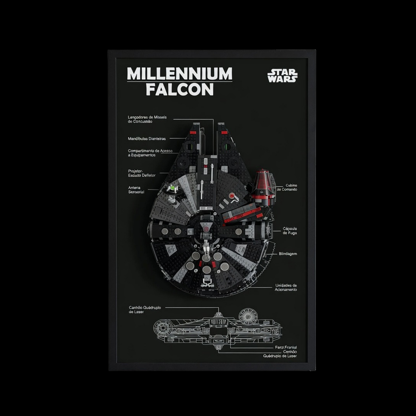Quadro de Acr&iacute;lico para Millennium Falcon (1381 pe&ccedil;as)