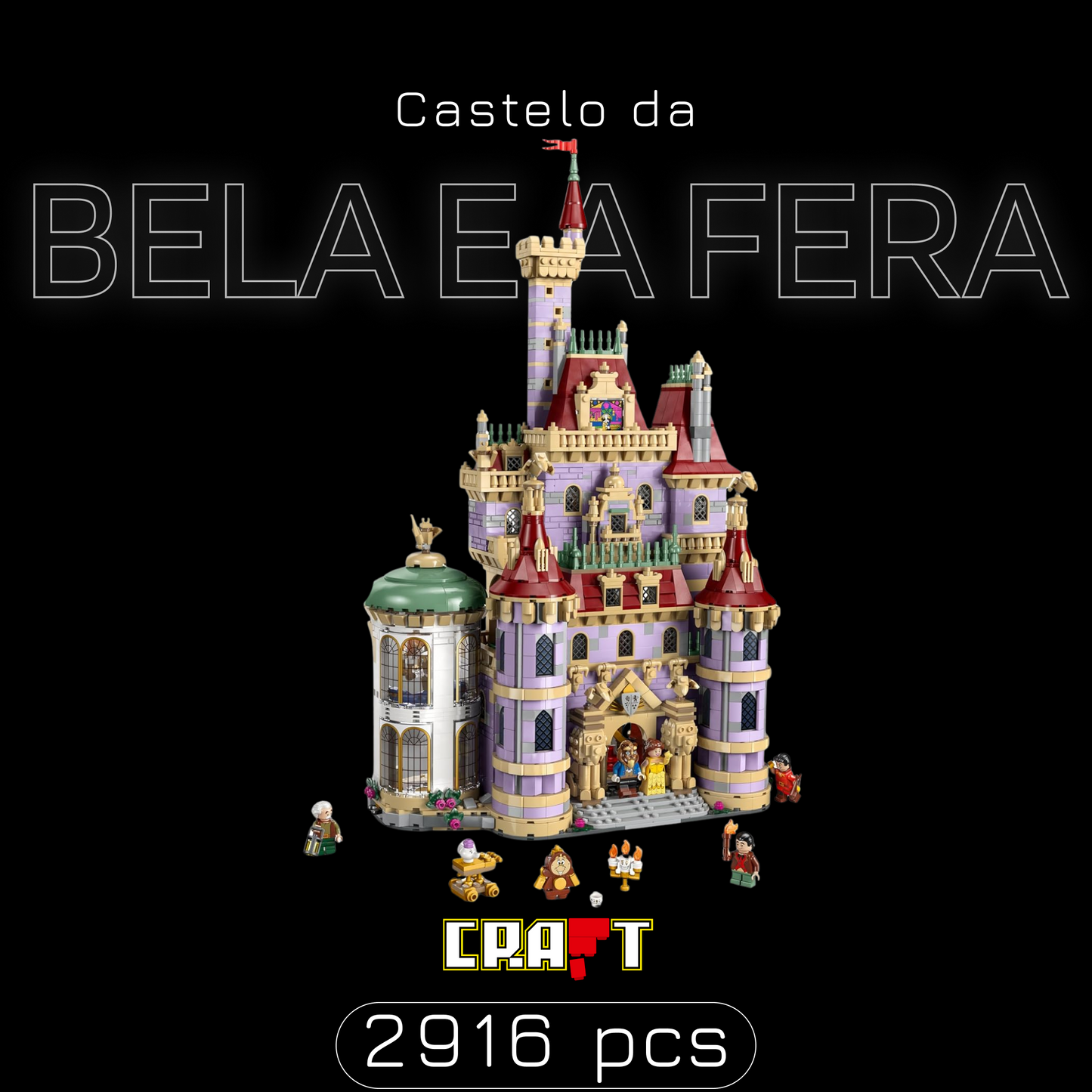 Oferta Exclusiva deste An&uacute;ncio | Castelo da Bela e a Fera (2916 pe&ccedil;as)