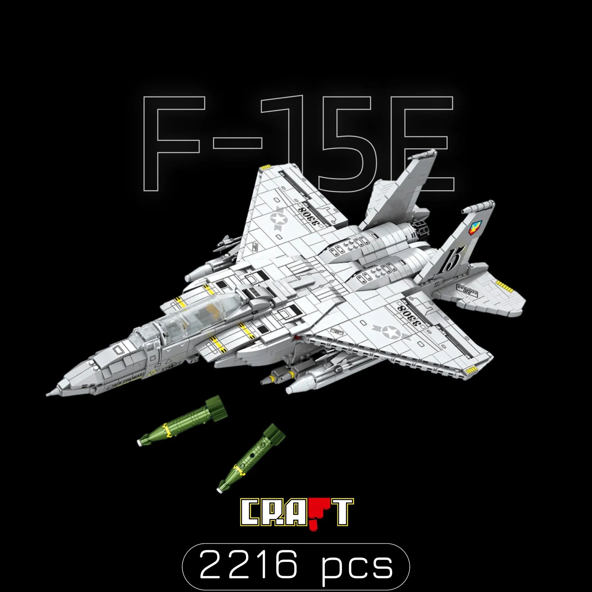Ca&ccedil;a F-15 E (2216 p&ccedil;s) - Brics Craft