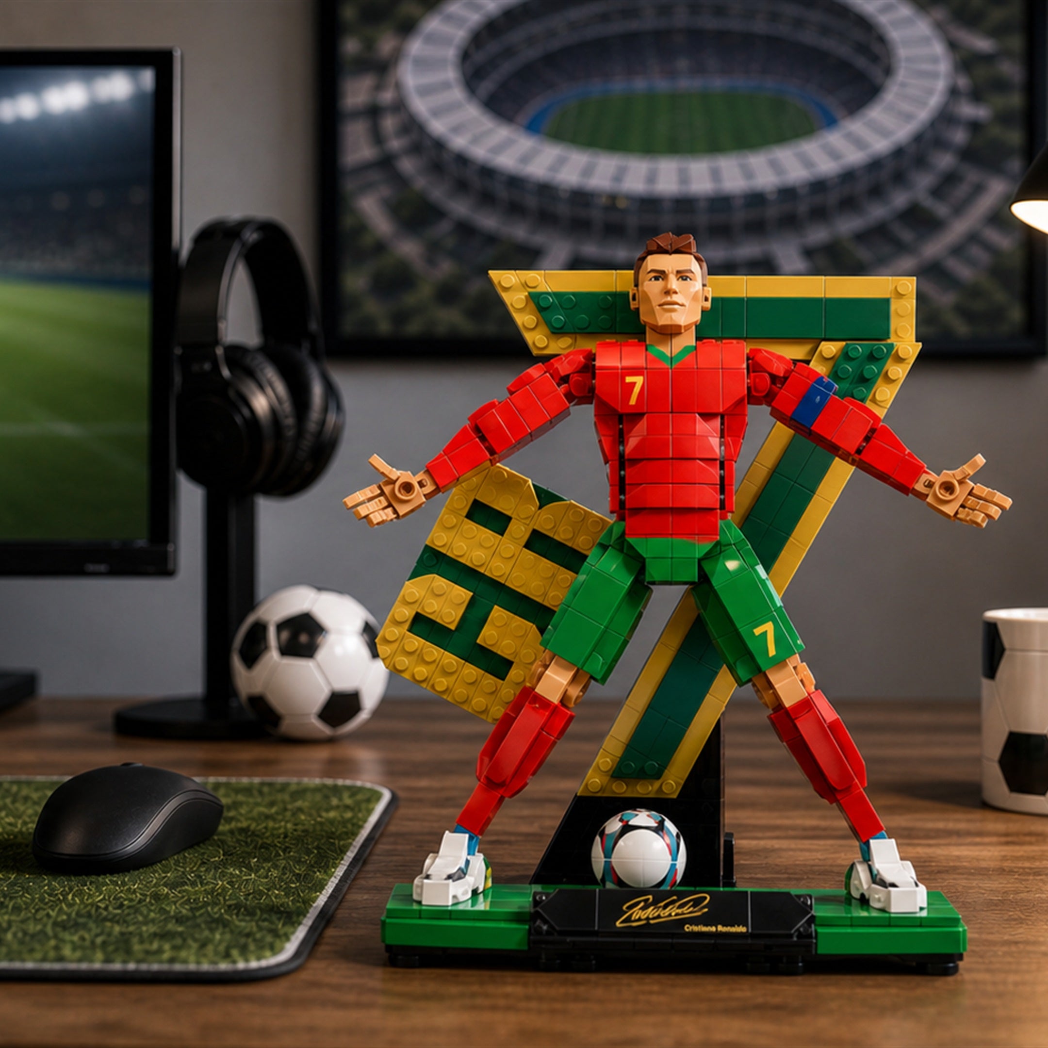 Cristiano Ronaldo Lenda do Futebol (854 pe&ccedil;as) - em home office