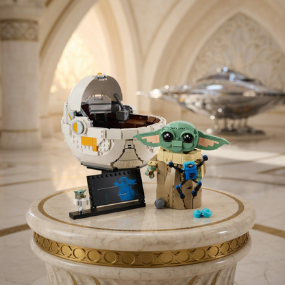 Baby Yoda no Carrinho Flutuante (1048 pe&ccedil;as)