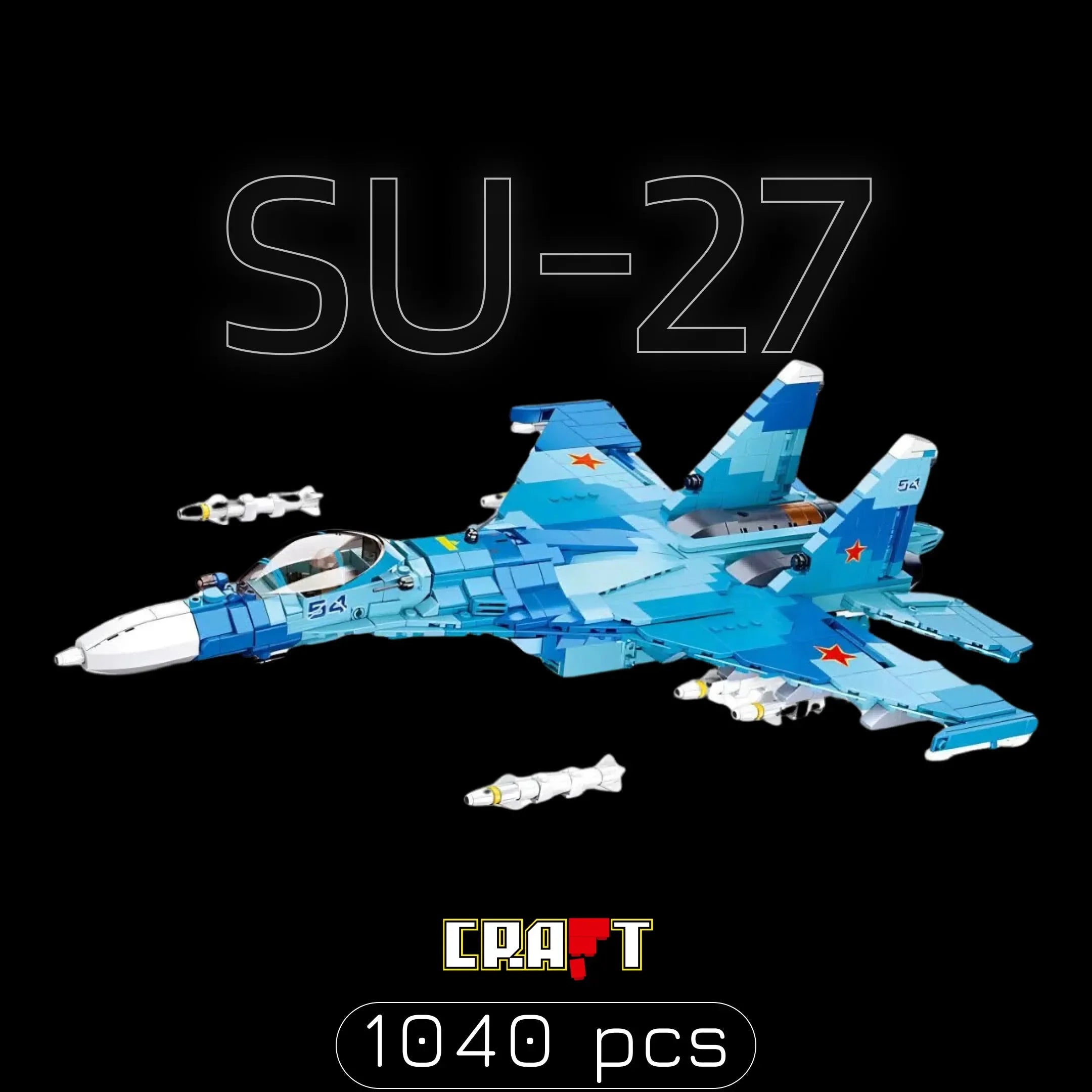 Ca&ccedil;a SU-27 - 2 em 1 (1040 pe&ccedil;as) - Brics Craft
