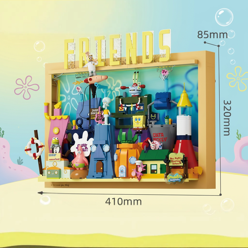 Bob Esponja - Quadro 3D Fenda do Biquini (1126 pe&ccedil;as)