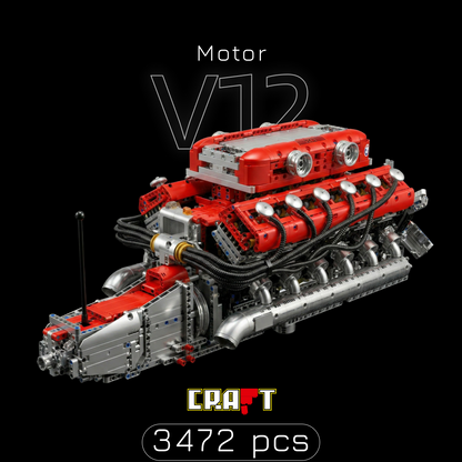 Motor V12 Supercar Italiano (3.472 pe&ccedil;as)