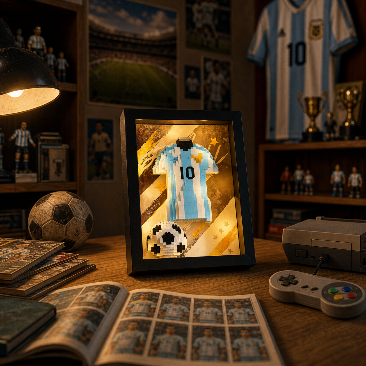 Porta-Retrato Camisa Argentina N10 (632 pe&ccedil;as) - imagem 04 - Brics Craft
