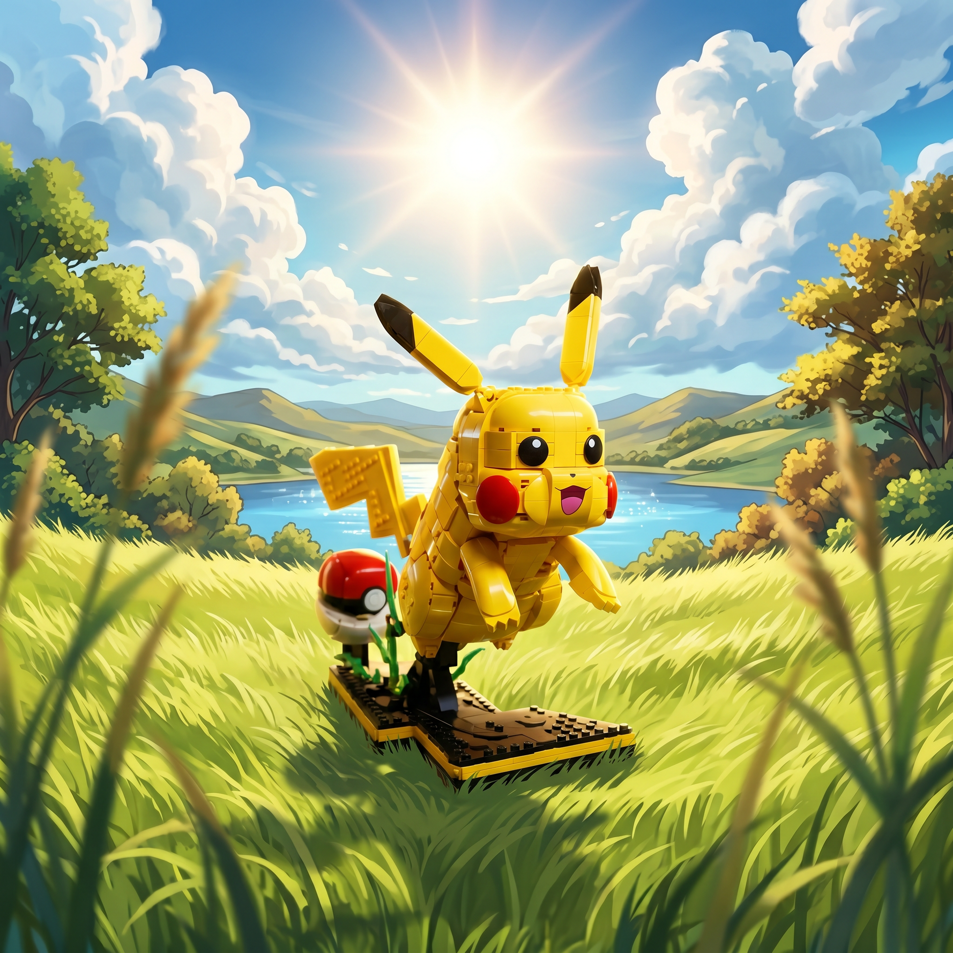 Pok&eacute;mon - Pikachu e Pokebola (2050 pe&ccedil;as)