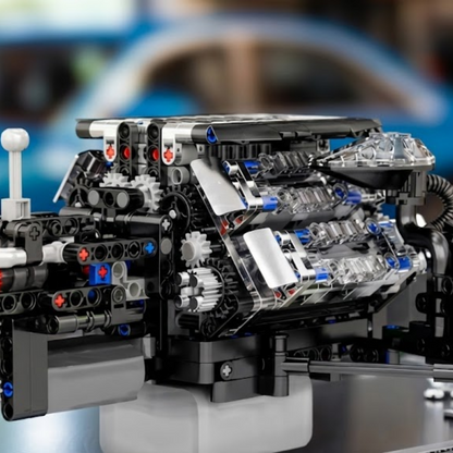 Motor W12 Twin Turbo (871 pe&ccedil;as) - Brics Craft