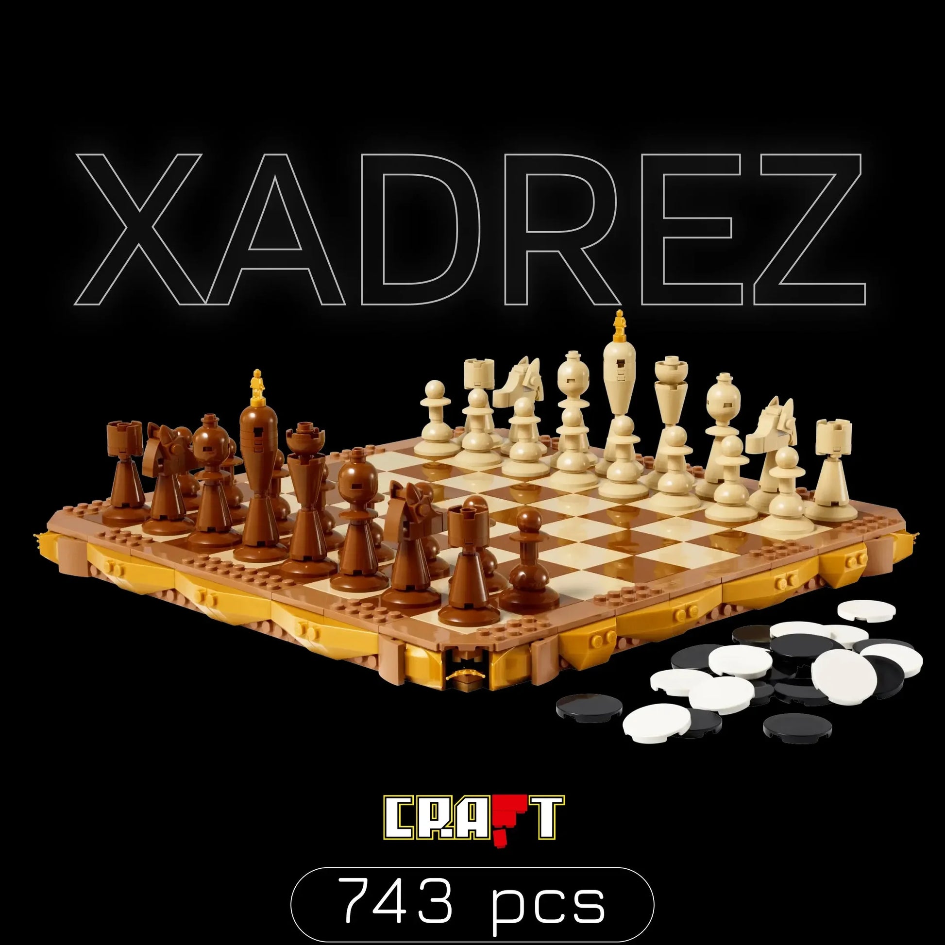 Tabuleiro de Xadrez (743 pe&ccedil;as) - Brics Craft