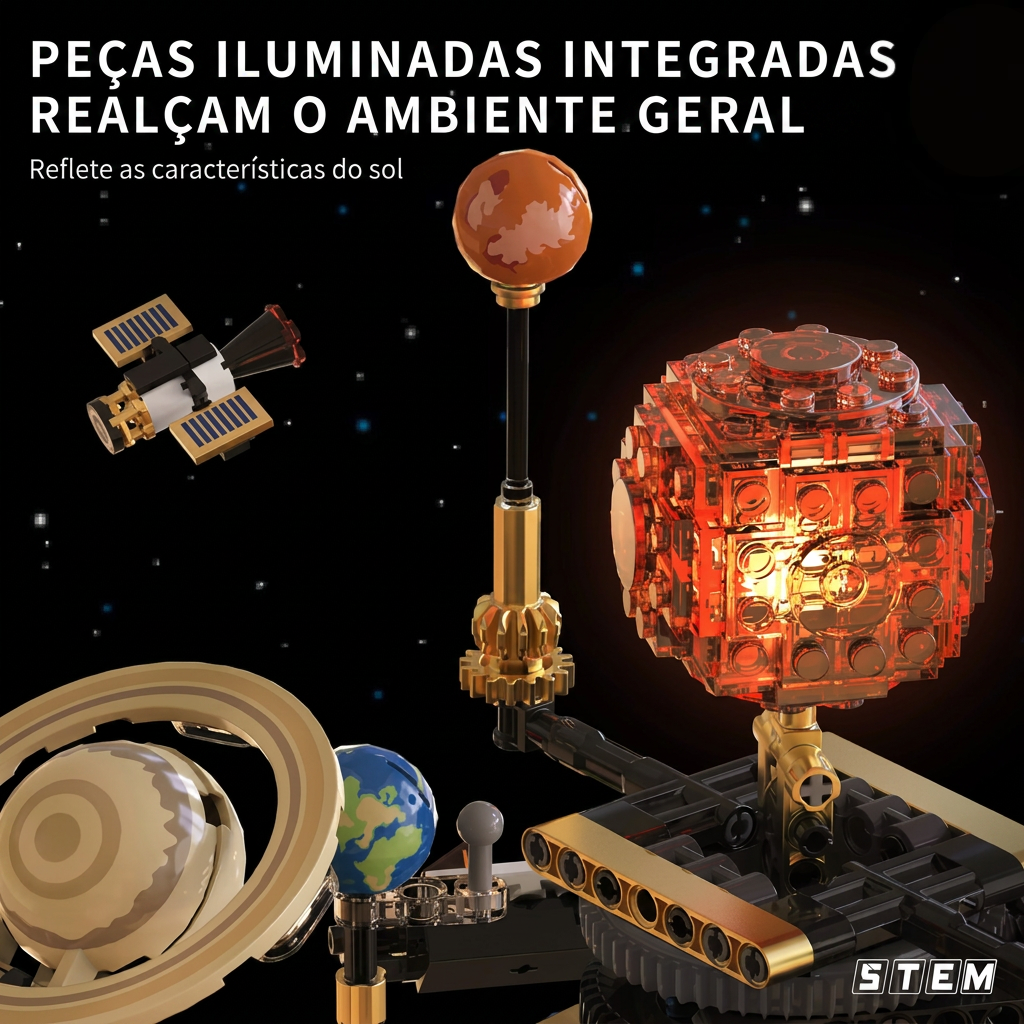 Planet&aacute;rio do Sistema Solar (1098 pe&ccedil;as)