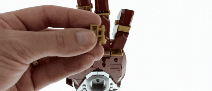 Modelo montado da Manopla de Nanotecnologia