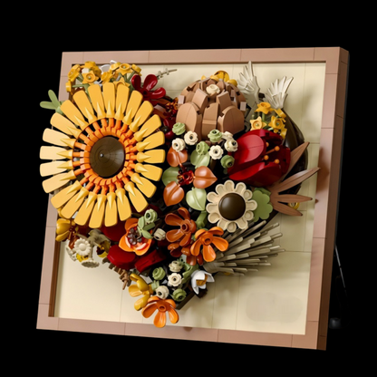 Moldura Floral 3D - Girassol (727 pe&ccedil;as)