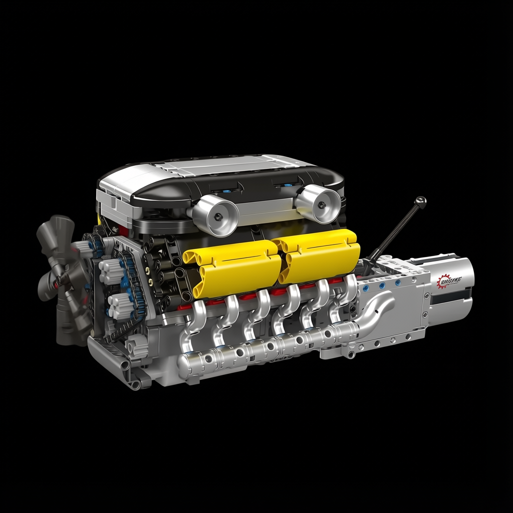 Motor V12 Lambo com C&acirc;mbio (1260 pe&ccedil;as)