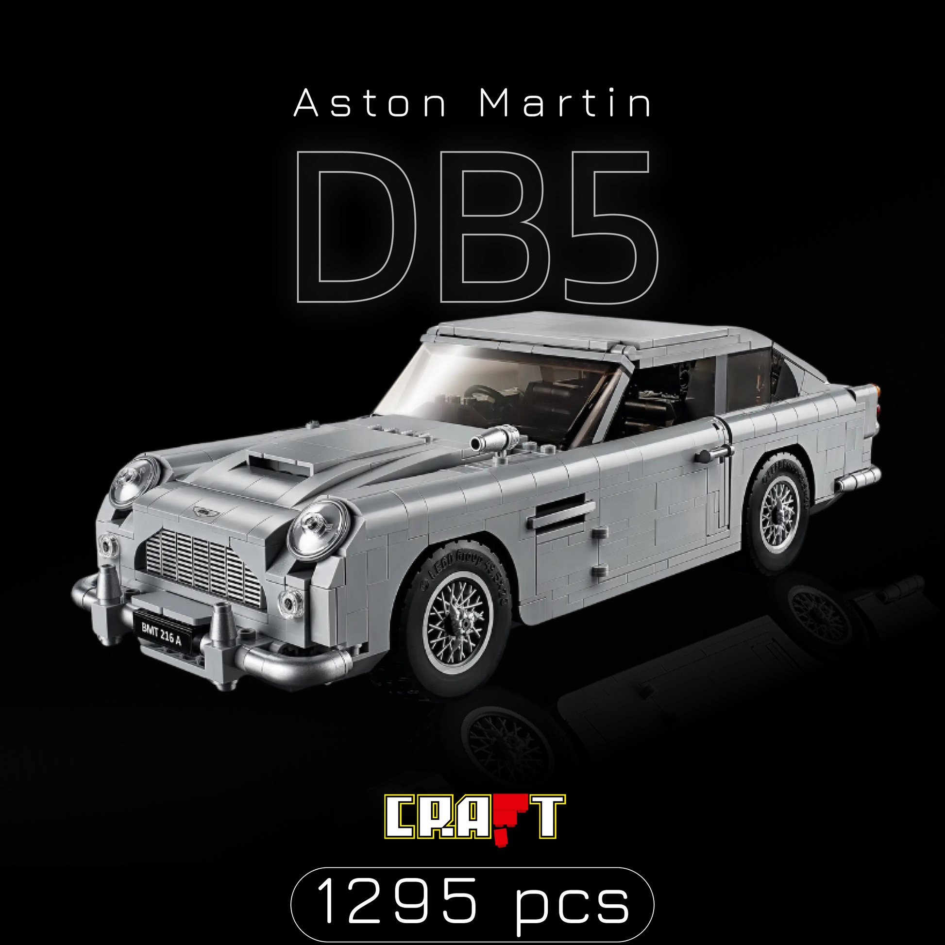 Aston Martin DB5 do James Bond 007 (1295 pe&ccedil;as)