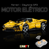 Super Kit Motor El&eacute;trico para a Ferrari Daytona SP3 Amarela (3778 pe&ccedil;as)