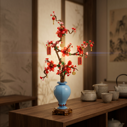 Flor de Ameixa em Vaso (547 pe&ccedil;as)