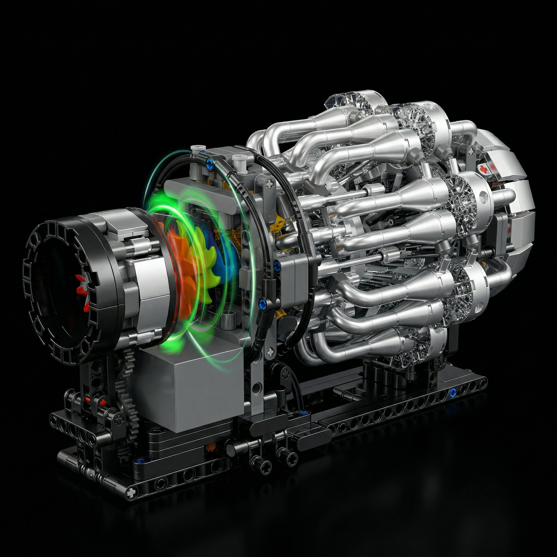 Motor Turbojato Mec&acirc;nico (1214 pe&ccedil;as)