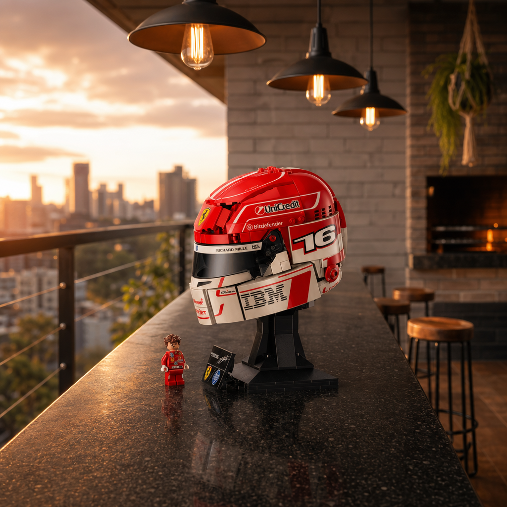 Capacete Ferrari HP - Charles Leclerc (886 pe&ccedil;as)