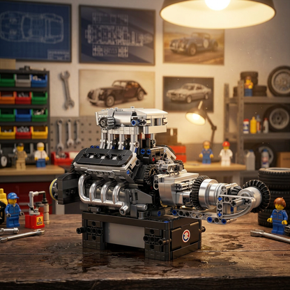 Motor V8 Turbinado (737 pe&ccedil;as)