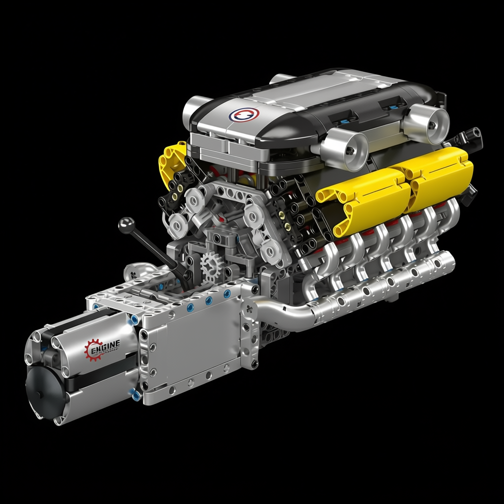 Motor V12 Lambo com C&acirc;mbio (1260 pe&ccedil;as)