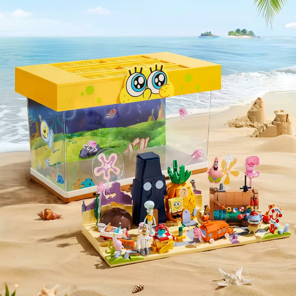 Bob Esponja - Praia da Fenda do Biquini (1140 pe&ccedil;as)