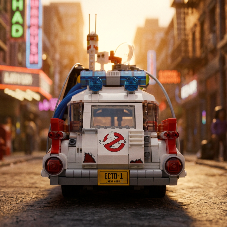 Cadillac ECTO-1 dos Ca&ccedil;a-Fantasmas (2352 pe&ccedil;as)