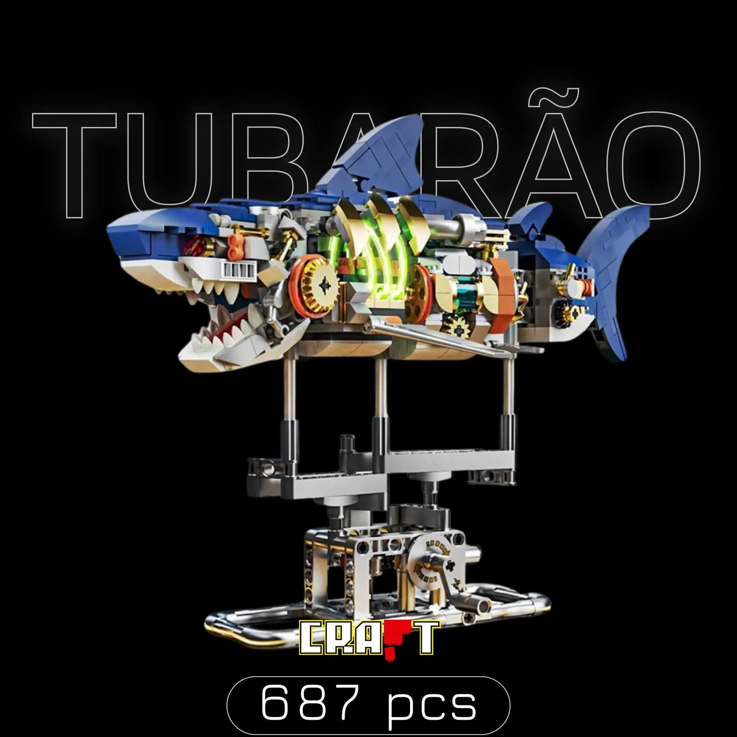 Tubar&atilde;o Mec&acirc;nico com Luzes (687 pe&ccedil;as) - Brics Craft
