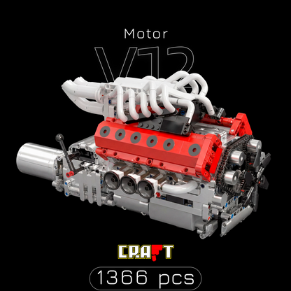 Motor V12 Aspirado Naturalmente (1366 pe&ccedil;as)