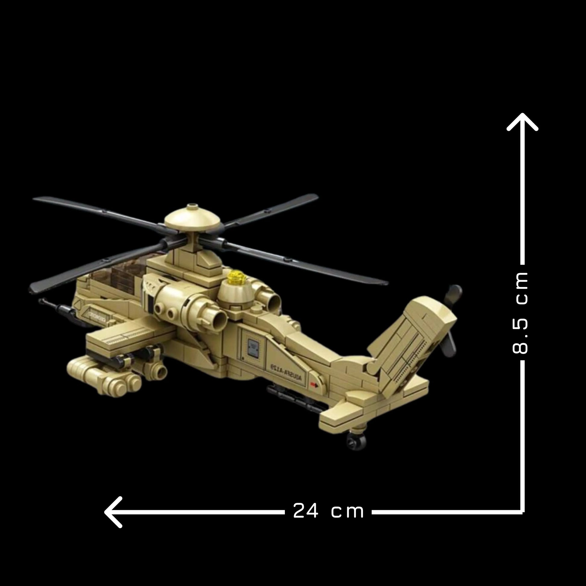 Helic&oacute;ptero A129 Mangusta (242 p&ccedil;s) - Brics Craft