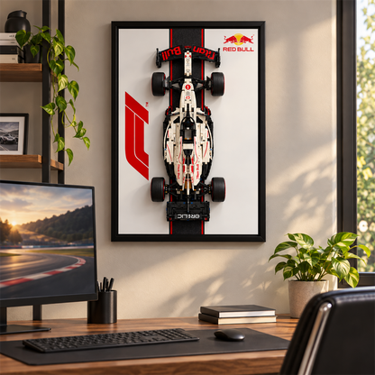 Quadro para F&oacute;rmula 1 - Max Verstappen RB21 com listra