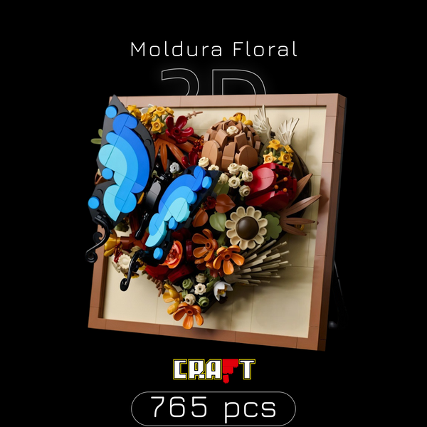 Moldura Floral 3D - Borboleta (765 pe&ccedil;as)